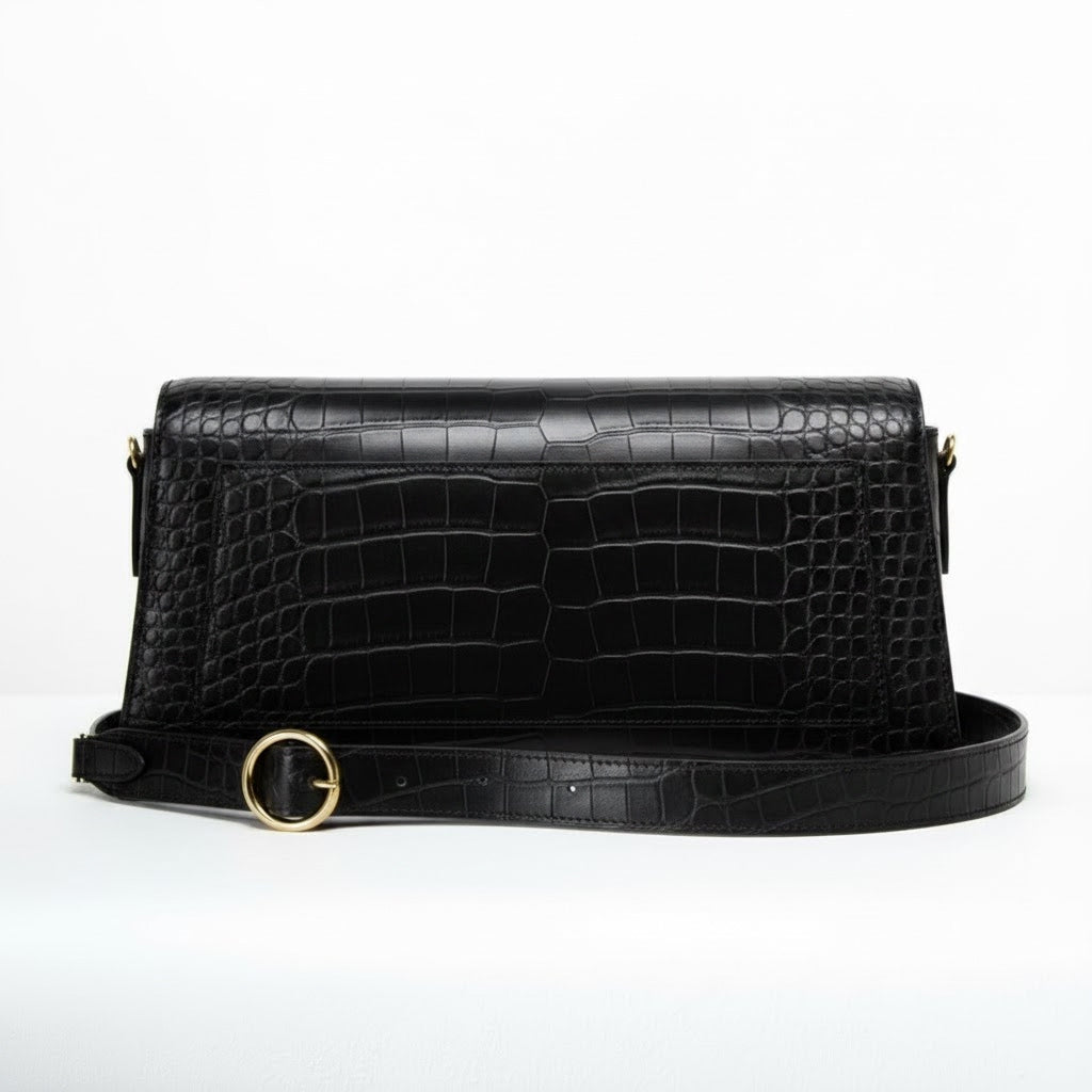 Amour - Ebony Crocodile Niloticus Leather