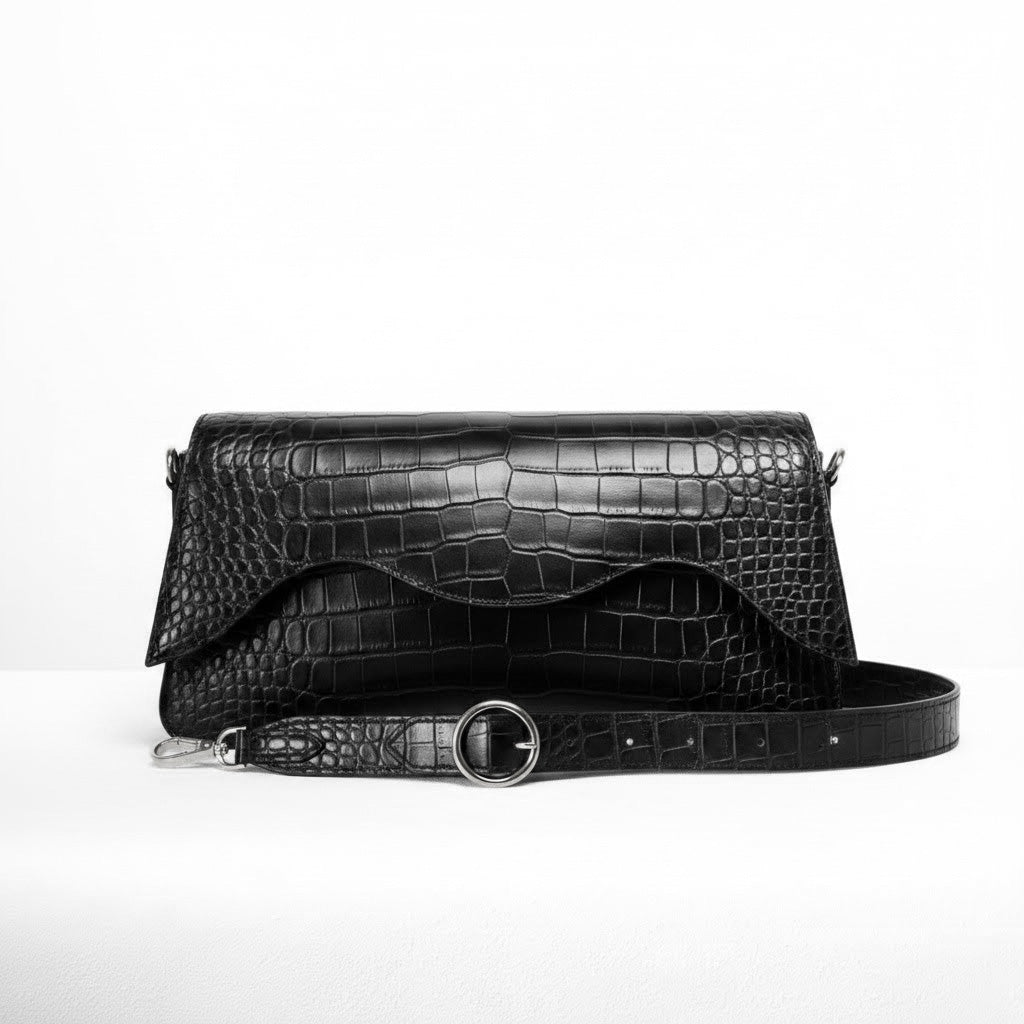 Amour - Ebony Crocodile Niloticus Leather