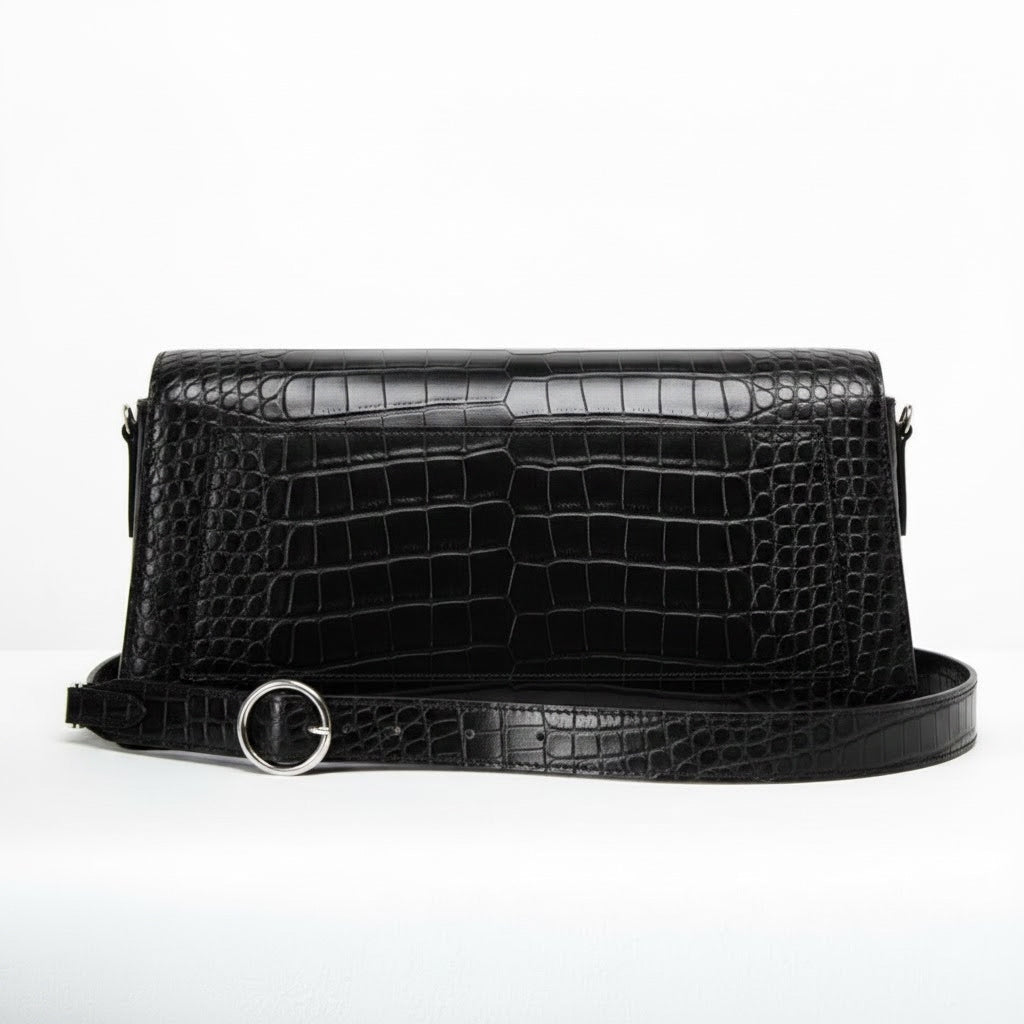 Amour - Ebony Crocodile Niloticus Leather