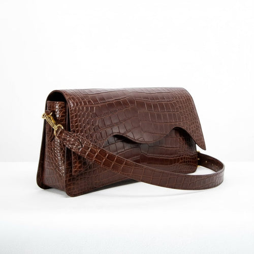 Amour - Chocolate Crocodile Niloticus Leather