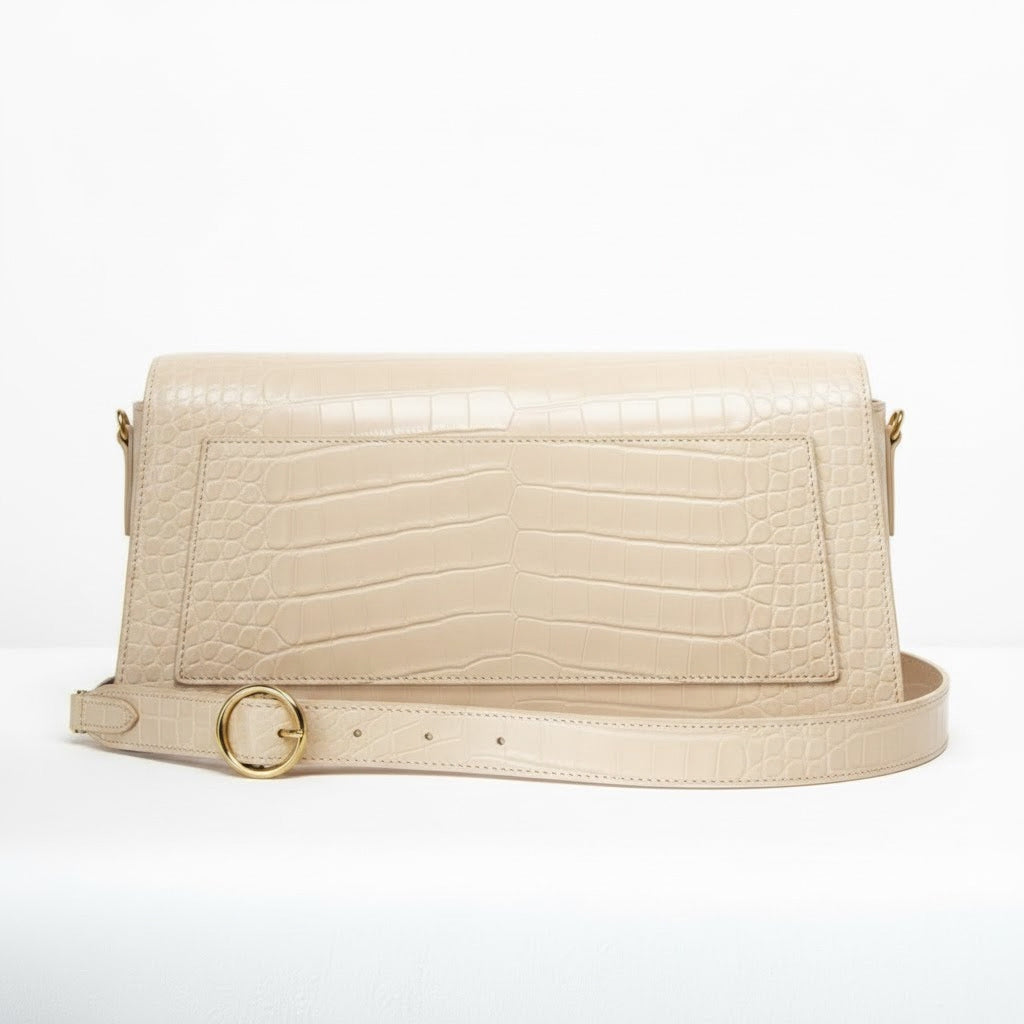 Amour - Créme Crocodile Niloticus Leather