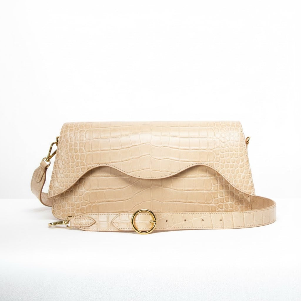 Amour - Créme Crocodile Niloticus Leather