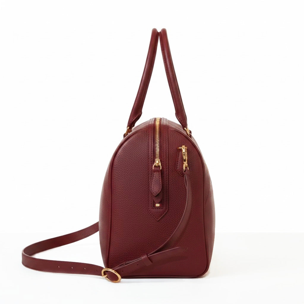 Aurora - Burgundy Caviar Calf Leather