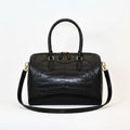Aurora - Ebony Crocodile Niloticus leather