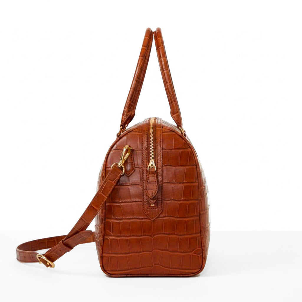 Aurora - Chocolate Crocodile Niloticus leather