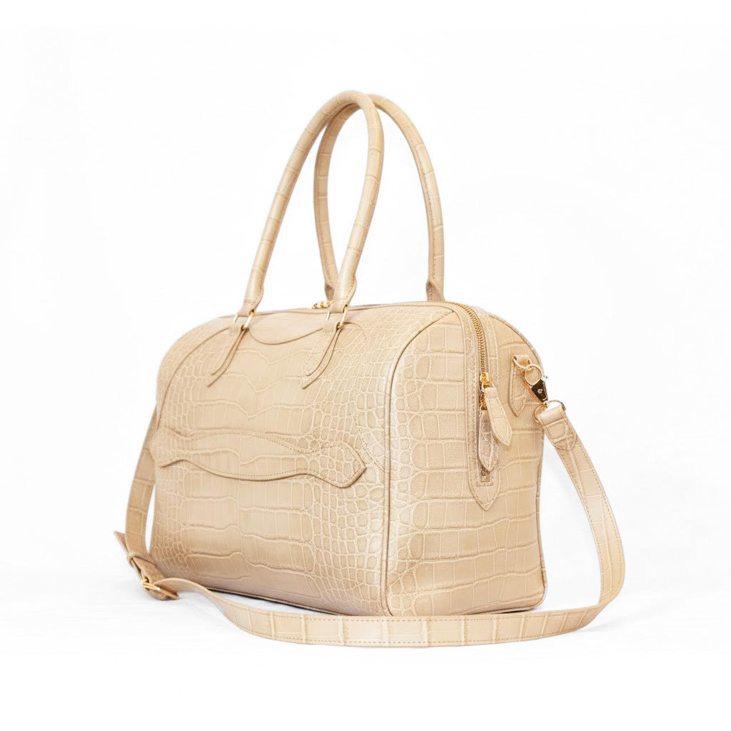 Aurora - Créme Crocodile Niloticus leather