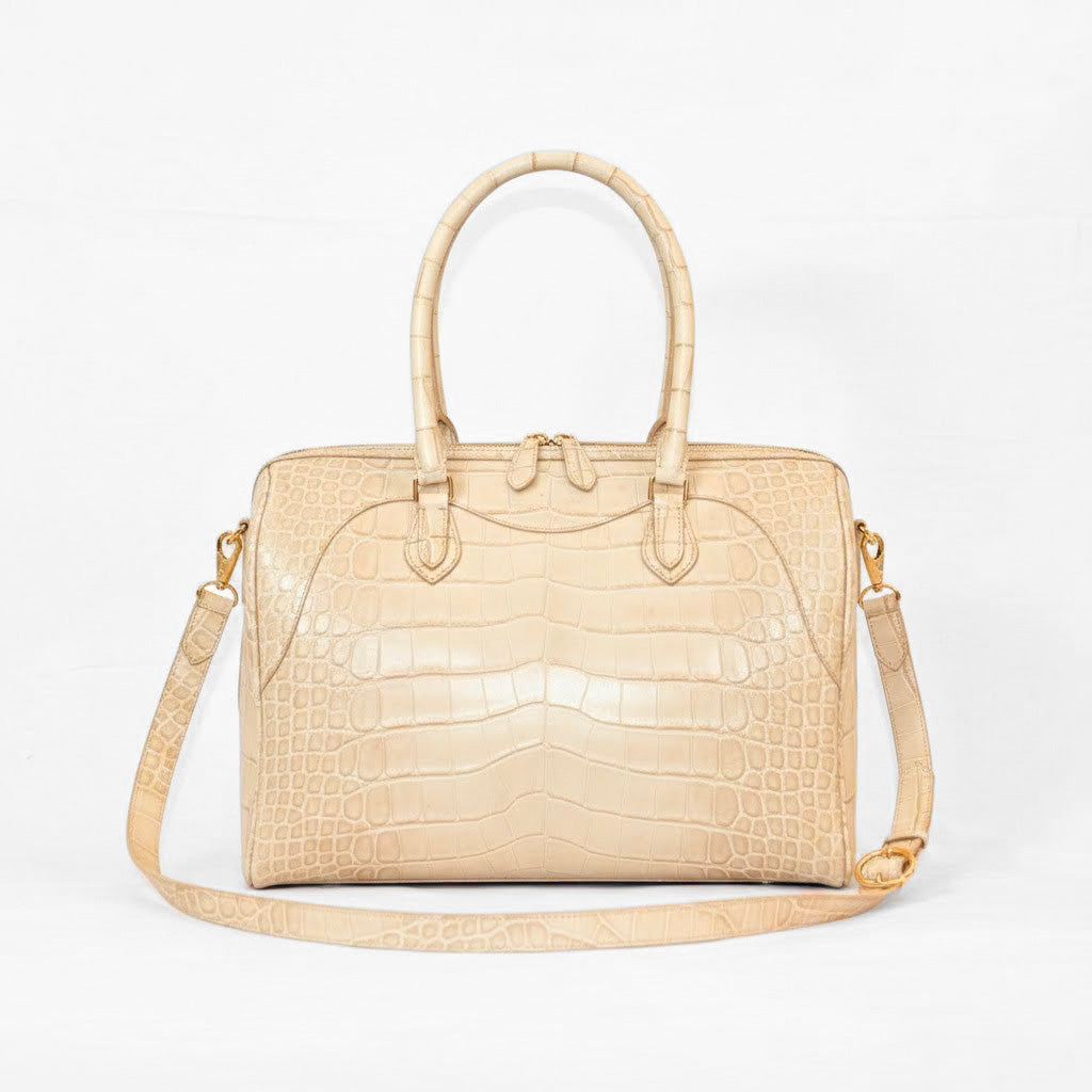 Aurora - Créme Crocodile Niloticus leather