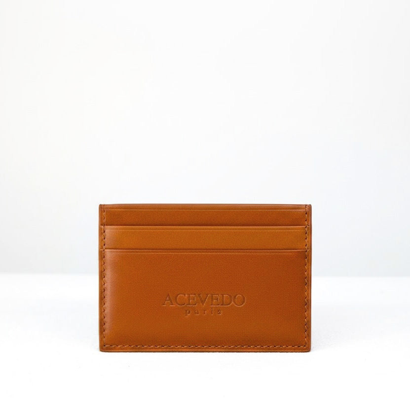 Card Holder - Caramel Calf leather