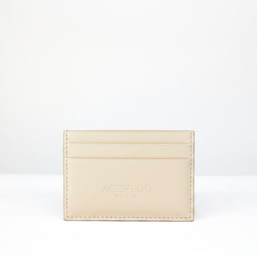 Card Holder - Créme Calf leather