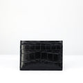 Card Holder - Ebony Crocodile Niloticus leather