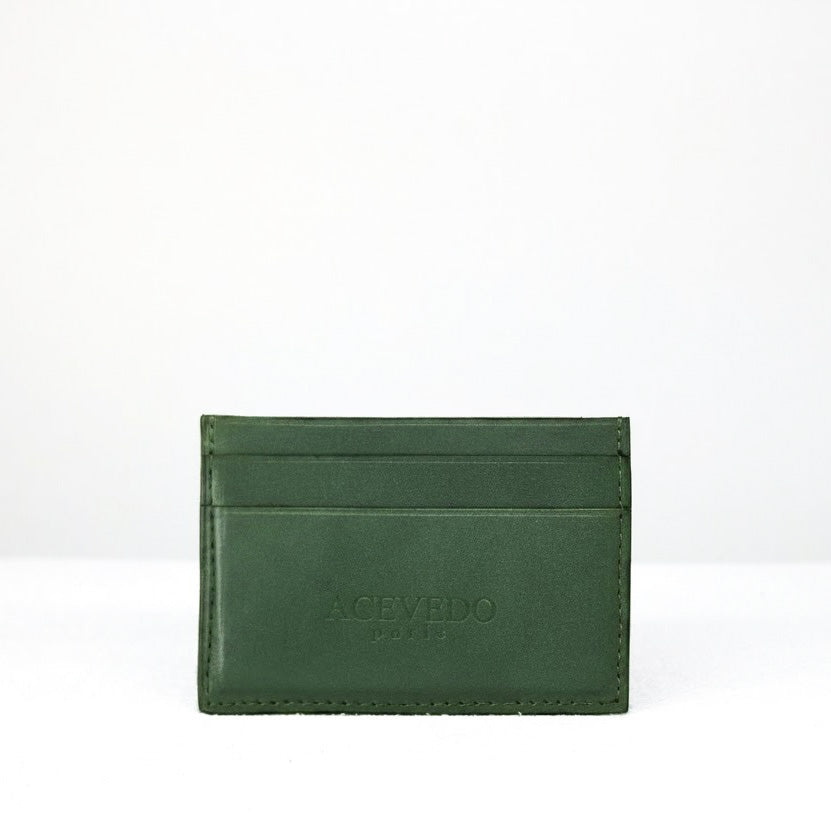 Card Holder - Forest Green Calf leather