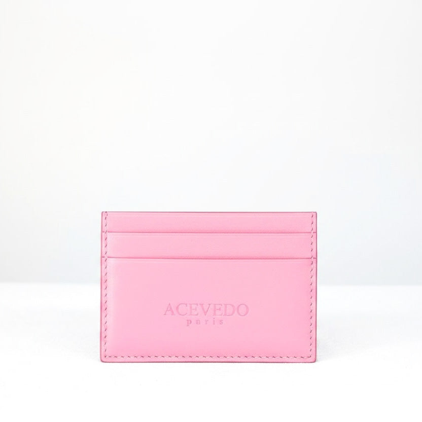Card Holder - Bubblegum Calf leather