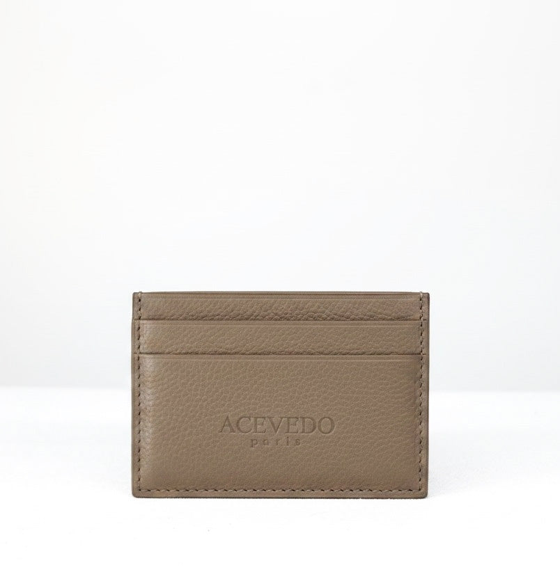 Card Holder - Taupe Calf leather