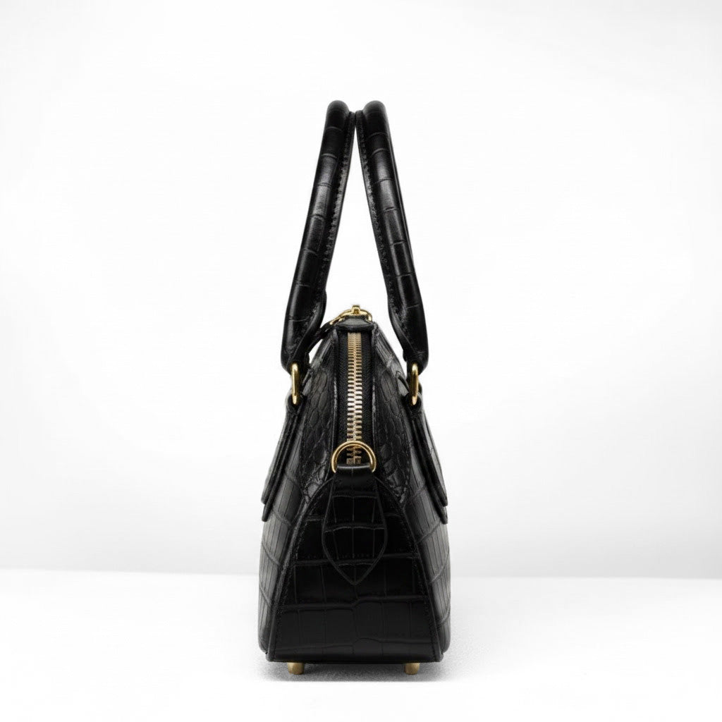 Mini Rêve - Ebony Crocodile Niloticus Leather