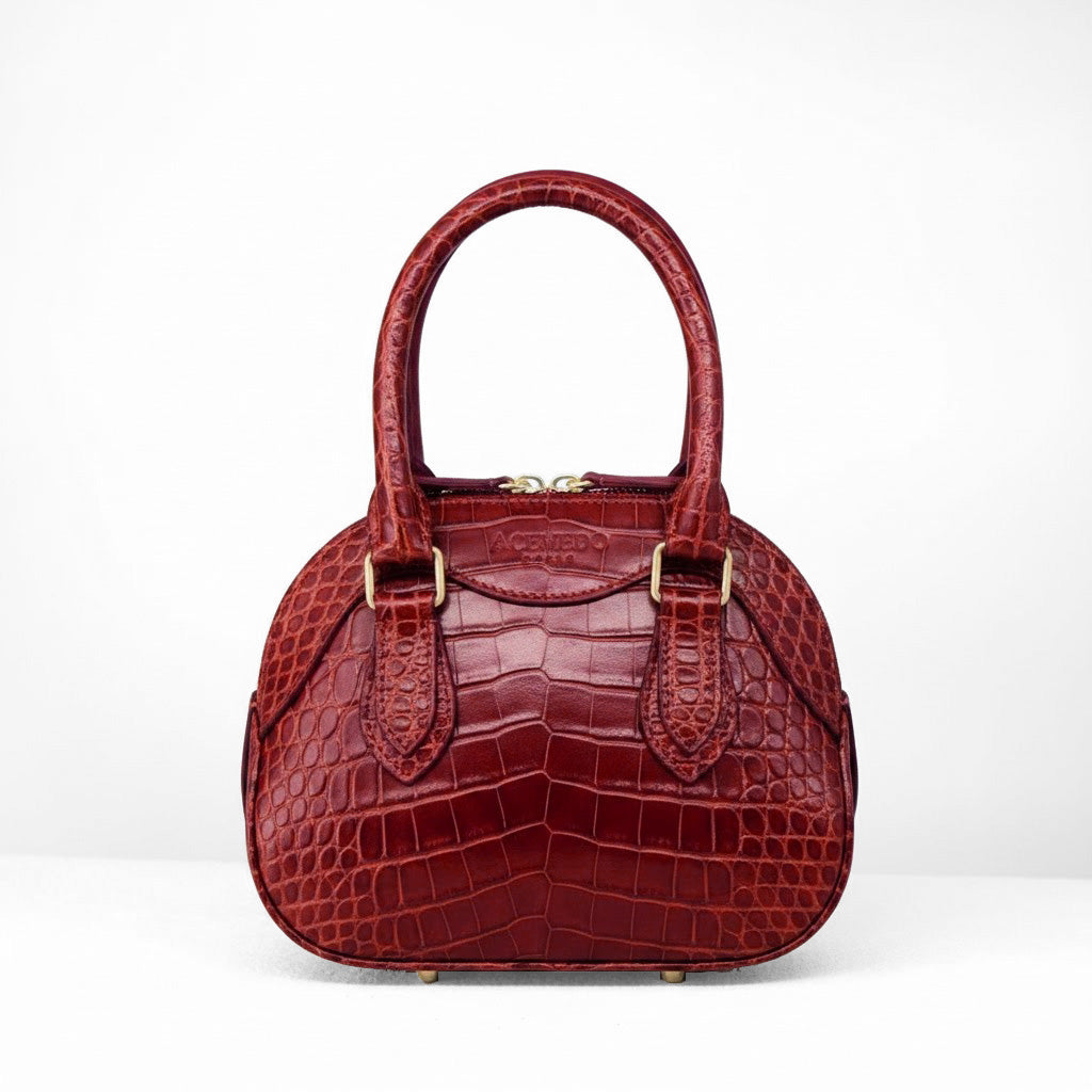 Mini Rêve - Ruby Crocodile Niloticus Leather