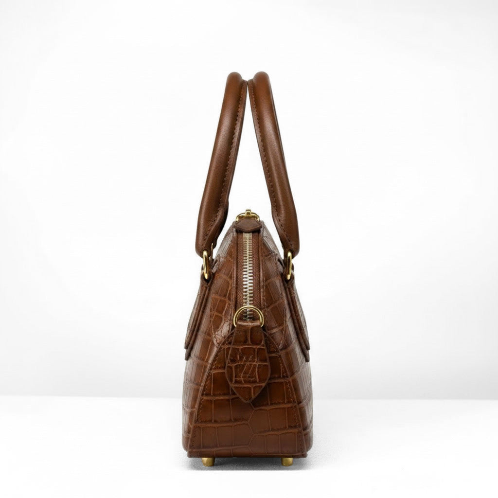 Mini Rêve - Chocolate Crocodile Niloticus Leather