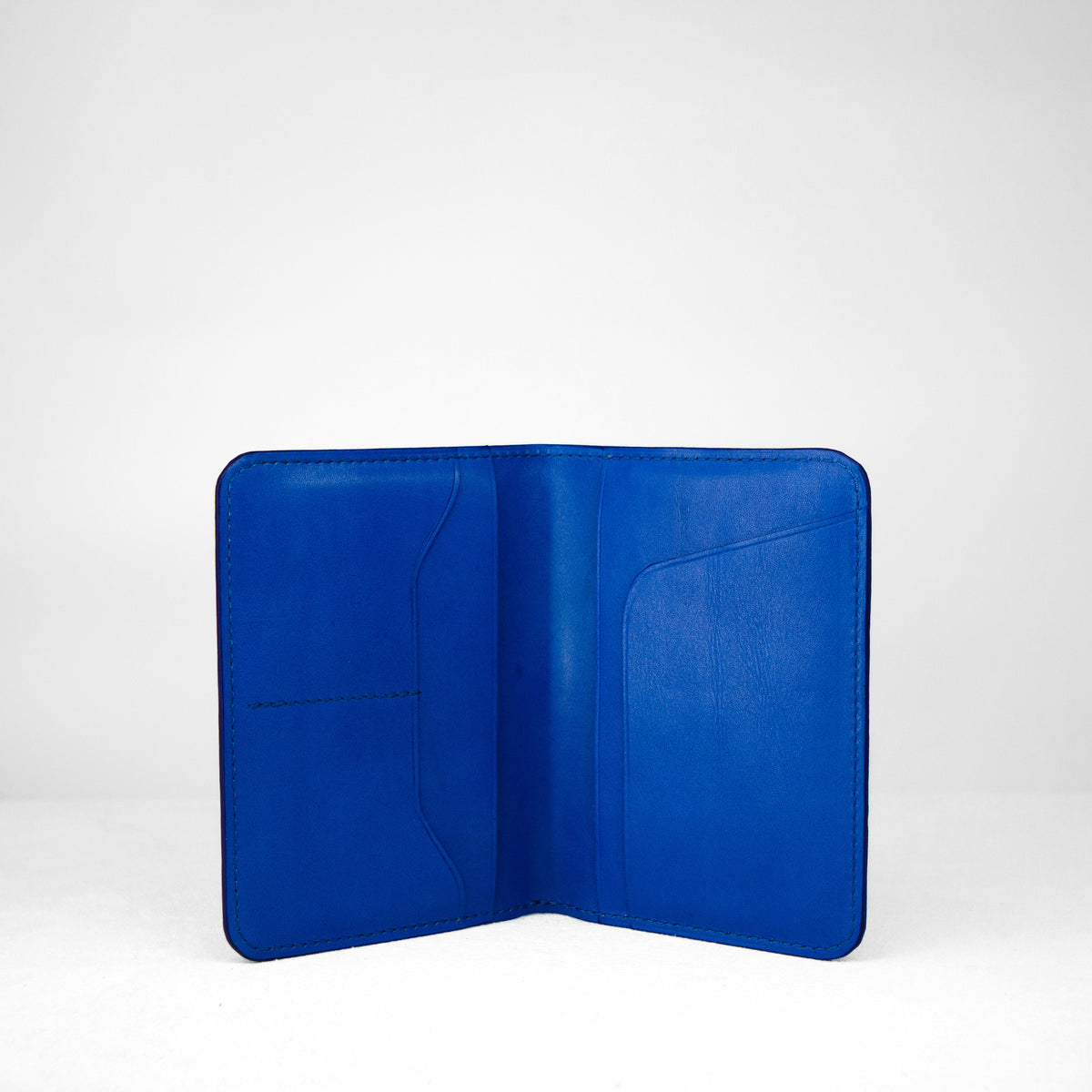 Passport Holder - Electric Blue Calf leather