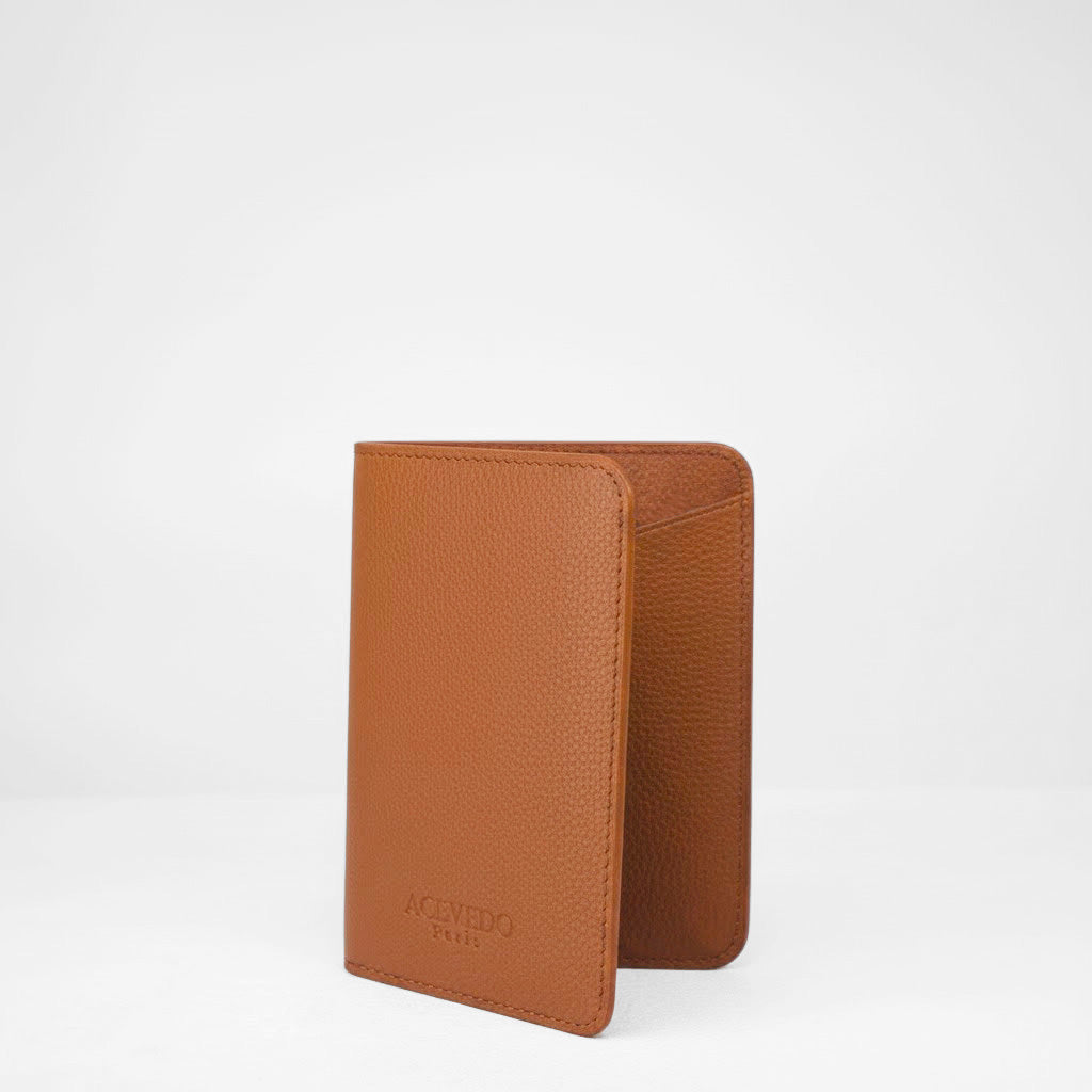Passport Holder - Caramel Calf leather