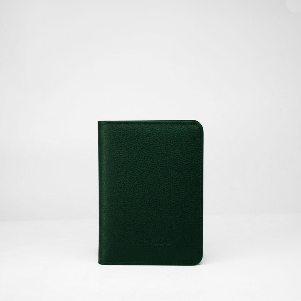Passport Holder - Forest Green Calf leather