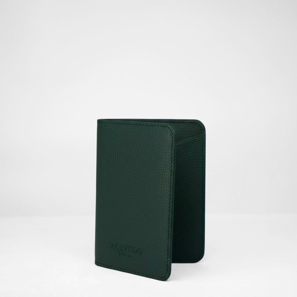 Passport Holder - Forest Green Calf leather