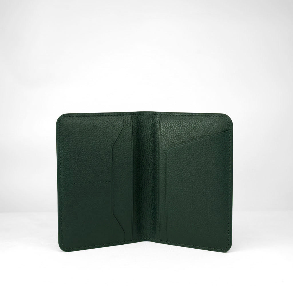 Passport Holder - Forest Green Calf leather