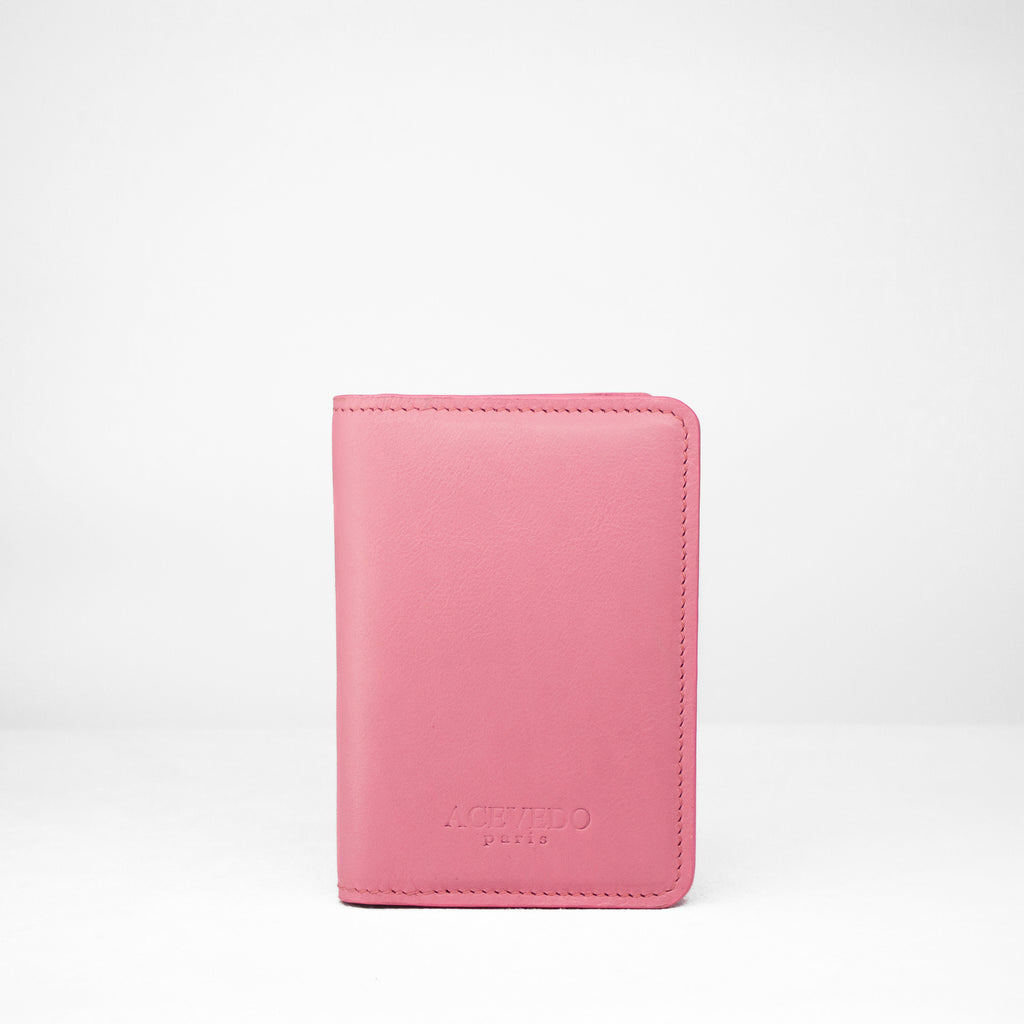 Passport Holder - Bubblegum Calf leather