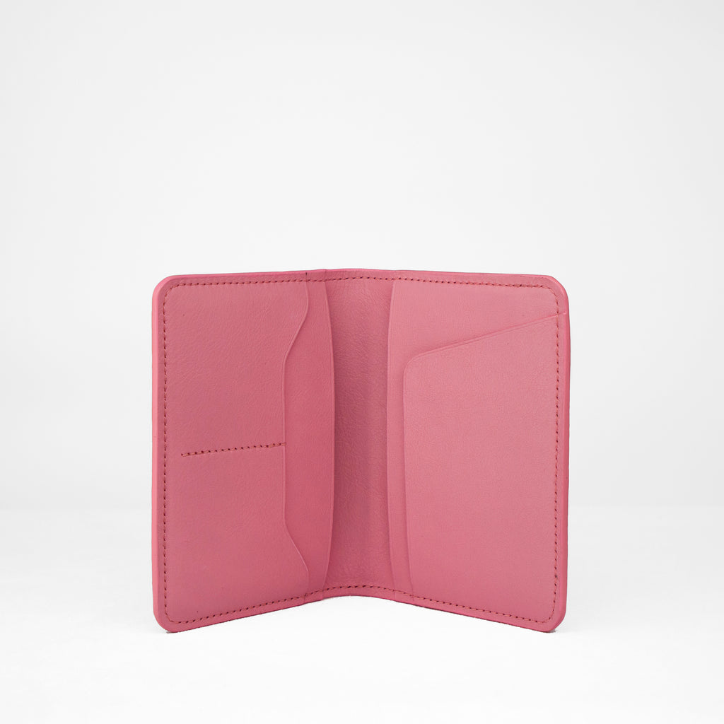 Passport Holder - Bubblegum Calf leather