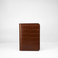 Passport Holder - Chocolate Crocodile Niloticus Leather