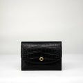 Ellie Wallet - Ebony Crocodile Niloticus Leather