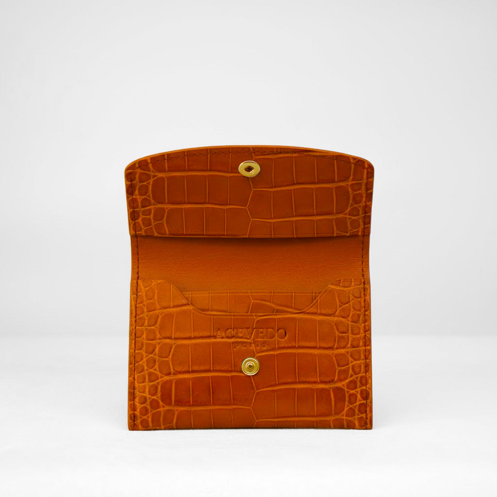 Ellie Wallet - Caramel Crocodile Niloticus Leather