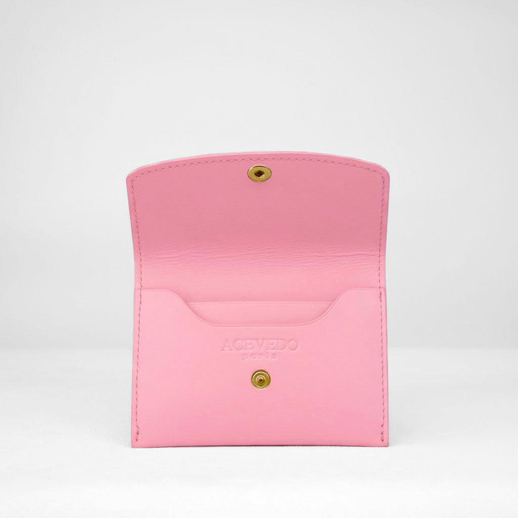 Ellie Wallet - Bubblegum Calf Leather