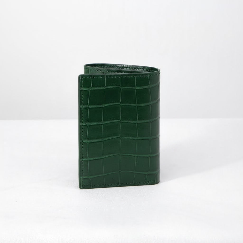 Tulio Wallet - Forest Green Crocodile Niloticus Leather