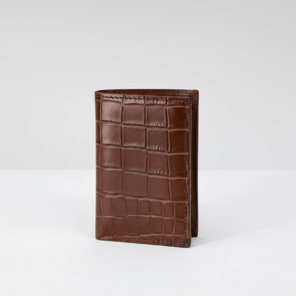 Vincent Wallet - Chocolate Crocodile Niloticus leather